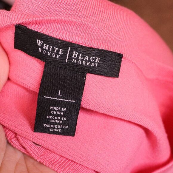 WHBM | Pink Button Up Cardigan Sweater Large - Picture 6 of 8